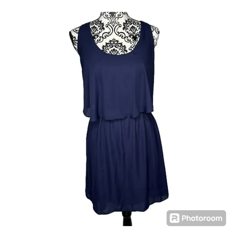Soprano Sleeveless Junior's Navy Dress Size Small - Picture 1 of 7